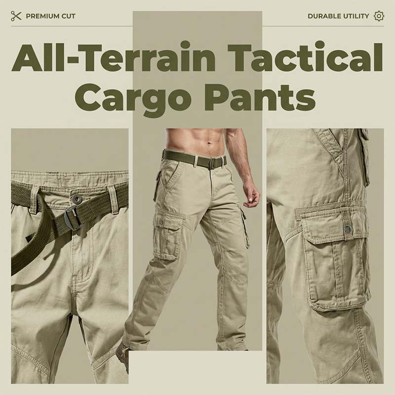 Klassische taktische Cargo-Hose für Herren – strapazierfähig, vielseitig & funktional – ideal für Outdoor, Arbeit & Freizeit👖⛰️