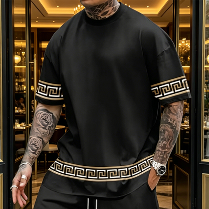 🌞 Sommerneuheiten – Jetzt bis zu 50% sparen! 💰2-teiliges Set für Herren – Kurzarm Shirt & Shorts ✨ Atmungsaktiv & Lockerer Schnitt