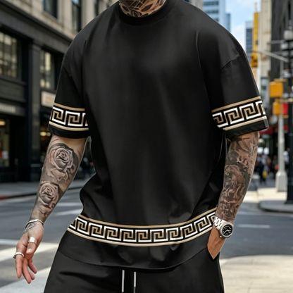 🌞 Sommerneuheiten – Jetzt bis zu 50% sparen! 💰2-teiliges Set für Herren – Kurzarm Shirt & Shorts ✨ Atmungsaktiv & Lockerer Schnitt