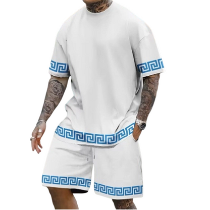 🌞 Sommerneuheiten – Jetzt bis zu 50% sparen! 💰2-teiliges Set für Herren – Kurzarm Shirt & Shorts ✨ Atmungsaktiv & Lockerer Schnitt