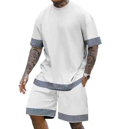 🌞 Sommerneuheiten – Jetzt bis zu 50% sparen! 💰2-teiliges Set für Herren – Kurzarm Shirt & Shorts ✨ Atmungsaktiv & Lockerer Schnitt
