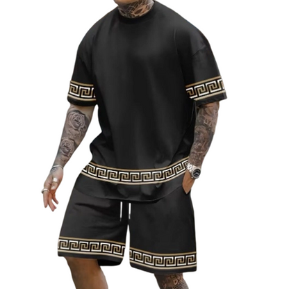 🌞 Sommerneuheiten – Jetzt bis zu 50% sparen! 💰2-teiliges Set für Herren – Kurzarm Shirt & Shorts ✨ Atmungsaktiv & Lockerer Schnitt
