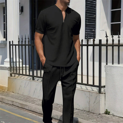 Herren Sommer-Trainingsanzug mit 1/4-Zip – bequem, atmungsaktiv & vielseitig – ideal für Sport, Laufen & Freizeit🏃‍♂️👕