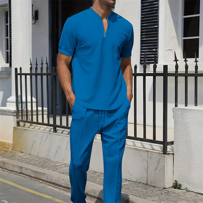 Herren Sommer-Trainingsanzug mit 1/4-Zip – bequem, atmungsaktiv & vielseitig – ideal für Sport, Laufen & Freizeit🏃‍♂️👕