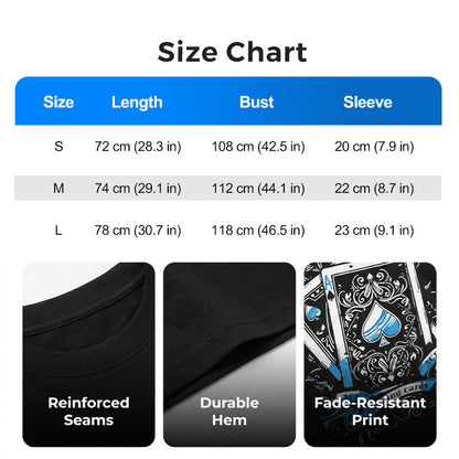 ⏰ 50 % RABATT – Nur für kurze Zeit ✨Herren-T-Shirt mit Spielkartenmotiv