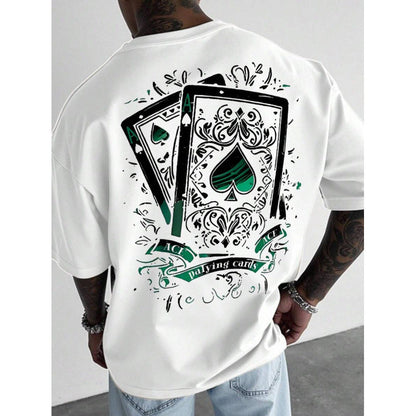 ⏰ 50 % RABATT – Nur für kurze Zeit ✨Herren-T-Shirt mit Spielkartenmotiv