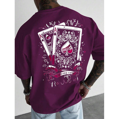 ⏰ 50 % RABATT – Nur für kurze Zeit ✨Herren-T-Shirt mit Spielkartenmotiv