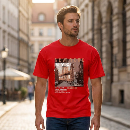Herren T-Shirt mit New York City Print 🗽 Lässig, Bequem & Zeitlos im Urban Look