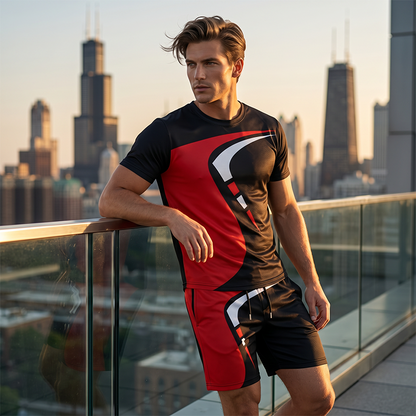 🌞 Sommerneuheiten – Jetzt bis zu 50% sparen! 👕 Herren T-Shirt & Shorts Set mit Print ☀️ Bequem, Lässig & Ideal für den Sommer